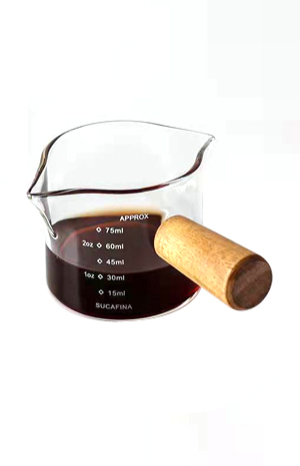 Espresso coffee double mouthed glass measuring cup.jpg